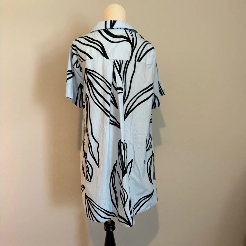 Anthropologie Pollie Short Sleeve Swing Mini Dress SIZE LARGE // MSRP $148 - Picture 5 of 6